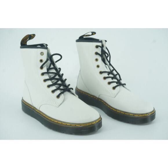 Doc Martens Zavala White 8 Eyelet Combat Ankle Boot size 9 US 41 EU Black - Picture 10 of 12